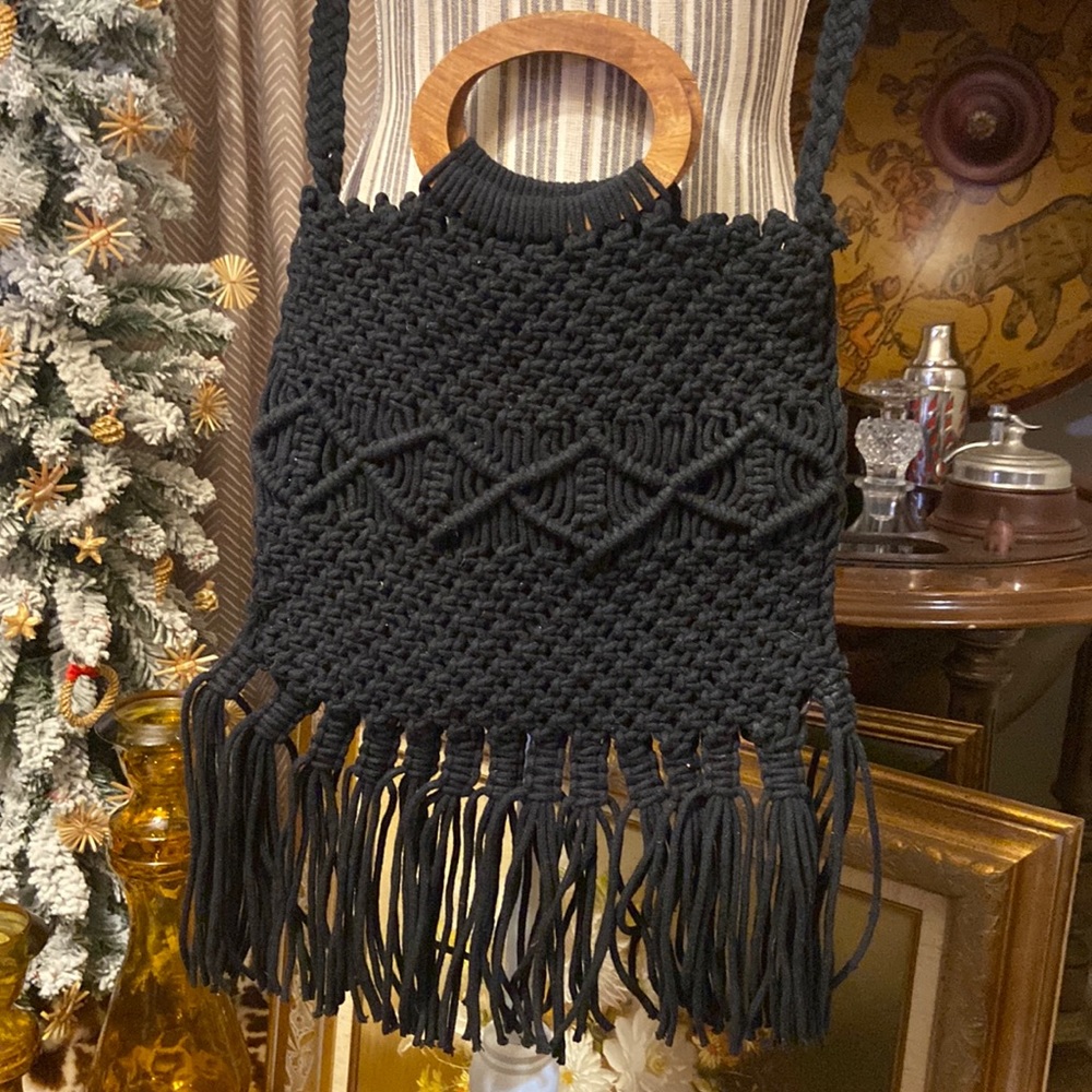 Danielle Nicole Macrame Crossbody Bag - image 1